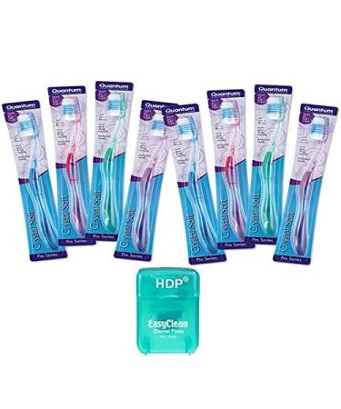 HDP Crystal Soft Toothbrush Floss Color:Crystal Size:Pack of 8 wth Bonus