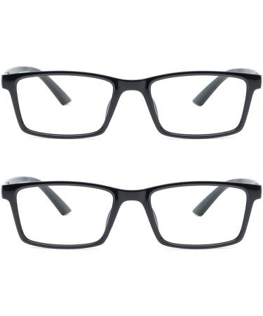 Mcoorn Reading Glasses with Blue Light Filter - Indestructible Flexible 2-Pack (Black 2.5x) - No Yellow Tint - Buy Online on GoSupps.com