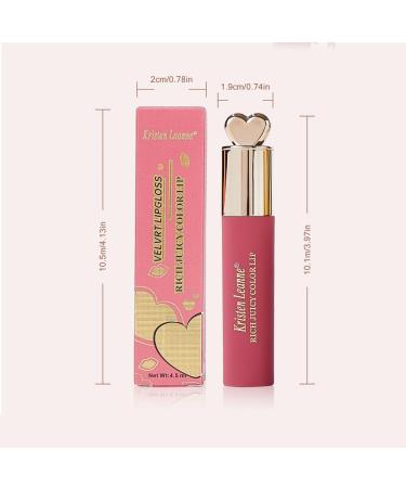 Heart Lipstick Love Water Mirror Lip Tint - Long-lasting & Moisturizing Red Pink Lip Glaze | 8 Colors High Pigment Liquid Lip Gloss - Portable Creamy Makeup - Buy Online on GoSupps.com