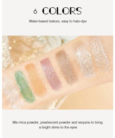 Glitter Mascara Diamond Sparkling Colorful Mascara anti-smudge sparkling colorful eye makeup tool suitable for wedding stage music festival (silvery) - Buy Online on GoSupps.com