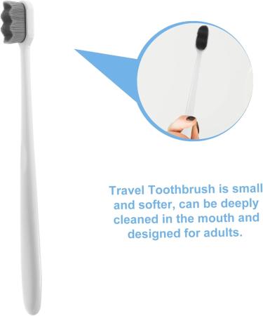 Lurrose 8 PCS Soft Toothbrush Set Super Soft Nylon 3-Sided Toothbrushes with Delicious Peppermint Bonbons for Gentle Cleaning | Travel-friendly & Perfect for Sensitive Teeth - Buy Online on GoSupps.com