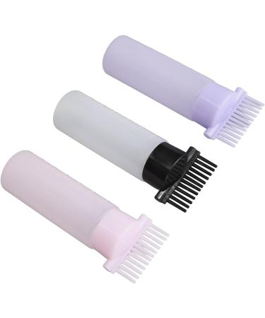 KKPLZZ 3 Colors Hair Coloring Oiling Bottle Root Comb Applicator Bottle with Graduated Scale for Beauty Salon - Buy Online on GoSupps.com