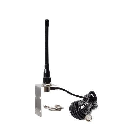 TWAYRDIO VHF Marine Antenna 156-163 MHz 50W 6.5in Stubby Antenna W/16.4ft SO239 to PL259 Connector RG58 Coaxial Cable and L-Shape Mounting Bracket for Boat Pontoon Sailboat Yacht Marine Radios