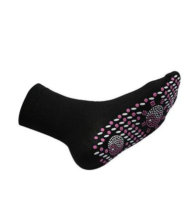 Unisex Warm Socks Self Tourmaline Heating Socks - Sohlenw rmer Foot warmer Thermosocks foot heating winter heating socks for women black a size (1 black 1 pair)
