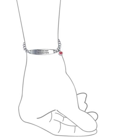 Bling Jewelry Medical ID Bracelet - Miami Cuban Link Chain for Women | Silver Stainless Steel | Do Not Resuscitate - 7.5 & 8 Inch - Buy Online on GoSupps.com