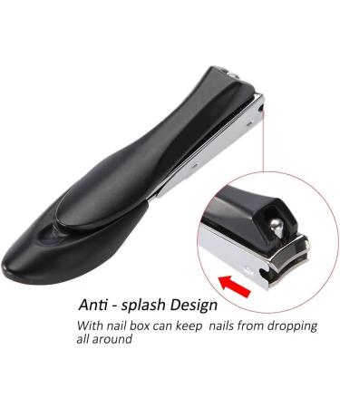 Nail Clipper Manicure Clipper Nail Clipper Professional Stainless Steel Nail Clipper with (Large Black) - Buy Online on GoSupps.com