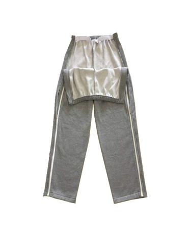 BIHIKI Patient Pants Patient Care Clothes,Clothing for Disability Elderly Surgery Patients,Easy to Wear and Take Off,Hospital/Home Care Nursing Aid,Suit for Fracture, Bedridden Patients/Elderly (L) Large (Pack of 1)