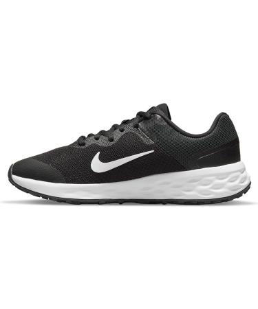 Nike Boys Revolution 6 String Sneaker 28.5 EU Black White Dk Smoke Grey