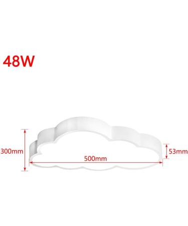 Yrhome 48W Dimmable Cloud LED Ceiling Lamp | Remote Control Ultra-Thin Acrylic | IP44 Children's Room Lighting - Buy Online on GoSupps.com