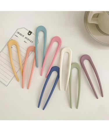 8 Pack French Style U Shaped Hair Pins for Women and Girls - Hairstyle Accessories - Buy Online on GoSupps.com