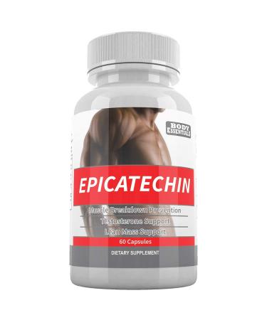 EPICATECHIN - 60 Capsules 300mg Per Serving by Body Essentials Maximize Muscle Growth Increase Protein Synthesis Gains Lean Muscle Increase Strength and Decrease Body Fat