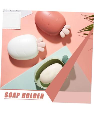 WOONEKY 2pcs Boxes Soap Box Soap Dish with Storage Shelfs Portable Paper Towel Holder Door Strike Plate Plastic Soap Holder Shampoo Draining Soap Container Drain Box With Cover Pp Travel - Buy Online on GoSupps.com