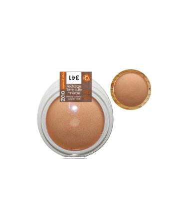 ZAO REFILL Mineral Cooked Powder 341 copper gold bronzer refill (tanning powder) shimmering