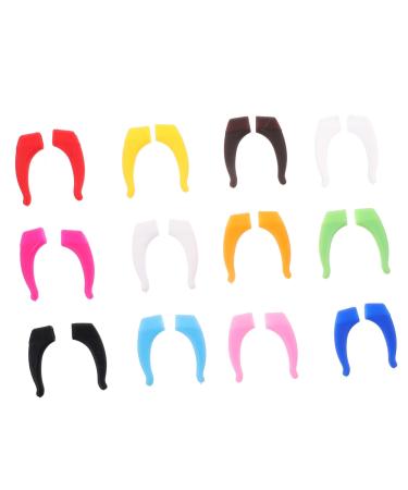 Stobok 12 pairs sunglasses glasses with clear frame glasses bracket end tips clear glasses of glasses pink pink schnapps glasses slippery glass holder boots small glasses child