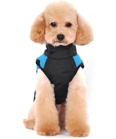 Ectkuee Winter Dog Coat - Waterproof Quilted Puffer Jacket for Small Dogs | Warm & Cozy Pet Clothes 3XL Bleu - Buy Online on GoSupps.com