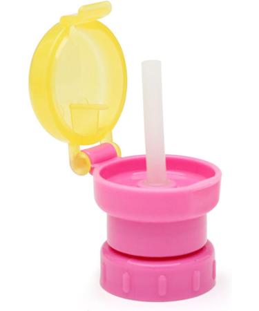 Spill Proof Water Bottle Straw Cap Portable SodaWater Bottle Twist Cover Cap with Straw for Children Adults - Buy Online on GoSupps.com