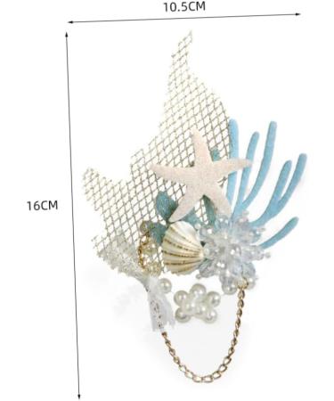 minkissy 1PC pearl hair clips wedding tiara crystal pearl hair clip hair barrette bridal headpieces for wedding headdress beach party hair bride hair clip pearl hair pin Headband shell Miss - Buy Online on GoSupps.com