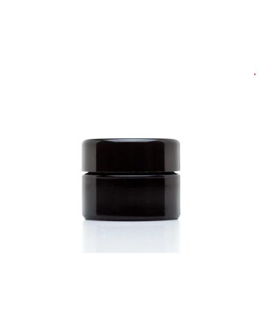 ULTRA JARS 15ml Ultraviolet Glass Cosmetic Jar with Black Screw Top Lid - Airtight | Leak Proof | UV Storage Container | Refillable Pot with Lid