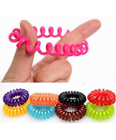 Leisial 100 Pcs Transparent Rubber Bands - Elastic Telephone Cable Hair Bands - Buy Online on GoSupps.com