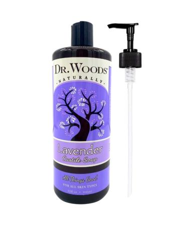 Dr. Woods Pure Lavender Liquid Castile Soap with Pump  32 Ounce