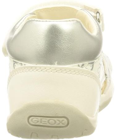 Geox Baby Girl's Sandal - Tapuz First Steps - Size 5 UK Child - White/Silver - Buy Online on GoSupps.com