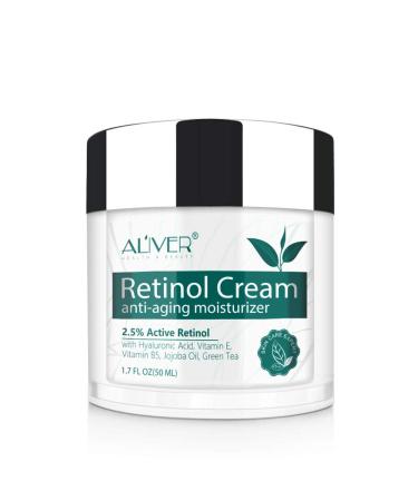 Retinol Cream Moisturizer Miracle for Face Face Cream with Retinol Hyaluronic Acid Vitamin E and Green Tea. Best Face Night and Day Moisturizing care Cream