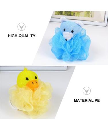 4pcs Baby Shower Bath Sponge - Cute Animal Loofah Balls & Scrubbing Puff for Essential Skin Care - Perfect for Kids - Buy Online on GoSupps.com