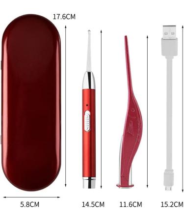 LUKEO Ear Wax Pickers Cleaner Set - Luminous Ear Wax Remover Kit with Curette, Tweezers, Spoon - USB Care Tools - Buy Online on GoSupps.com