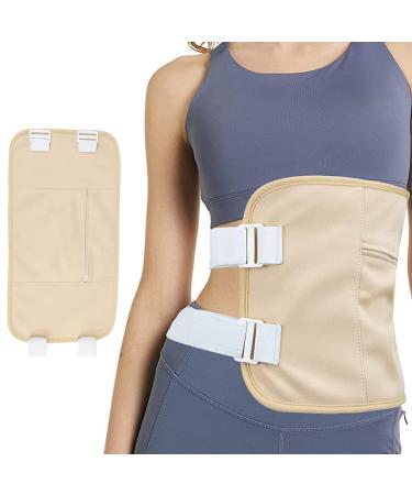 Casting oil pack wrap reusable organic ribination oil set with adjustable straps and storage bags castor oil packs for liver detoxification comfort sleep fit (without oil) (khaki)