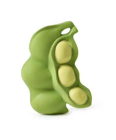 Oli & Carol - Natural rubber teething ring Edamame Green Keiko the Edamame