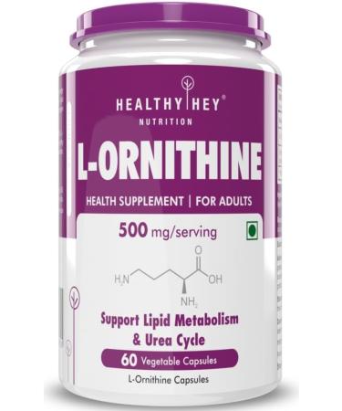 Trexgenic L-ORNITHINE Stable Form as L-Aspartate 500mg Urea Detox Protein Metabolism Liver Support 60 Veg Capsules.