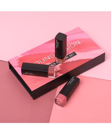 YOUNG VISION Lipsticks Set: Multi-finish Matte Nude Colors Bundle for Long-lasting & Moisturizing Lip Makeup - Pack of 6 - Perfect Gift for Women - Buy Online on GoSupps.com