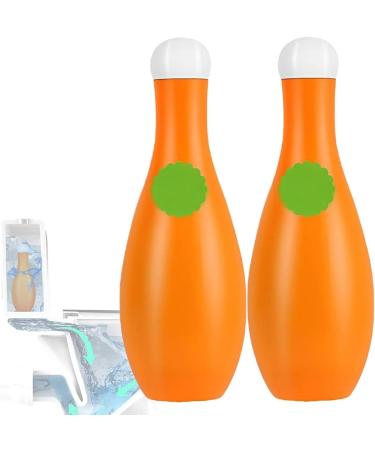Bowling Blue Bubble Toilet Bowl Cleaner Automatic Long-Lasting Toilet Bowl Cleaner in Bottle Toilet Fresheners Deodorizing & Descaling Toilet Cleaner for Cistern Prevents (2 Pcs)