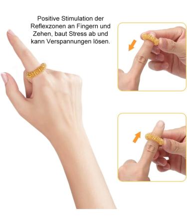 Kungfu Mall 12-Piece Acupressure Massage Kit - 10 Massage Rings & 2 Magnetic Balls for Finger & Toe Therapy | International Shipping - Buy Online on GoSupps.com