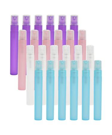 JAOMON 24 pieces spray bottle empty bottles 10ml of frosted plastic plastic fog perfumed fog perfume bottle bottle toner spray bottle travel bottles pipette transparent pump alcohol spray bottle