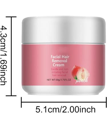  Generisch Pack of 3 gentle and fast-acting peach-scented hair removal creams for face and body for women for hair removal on the upper lip cheeks arms and underarms (50 g) - Buy Online on GoSupps.com
