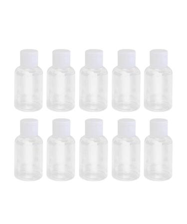 Beaupretty 50ml of empty plastic bottles travel bottles with flip lid refilled container for shampoo creams fluid fluid white 6 pieces