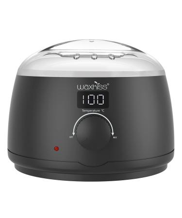 waxkiss Wax Warmer, Digital Wax Warmer for Professional Hair Removal with See-Through Lid and 14oz Pot Black-1