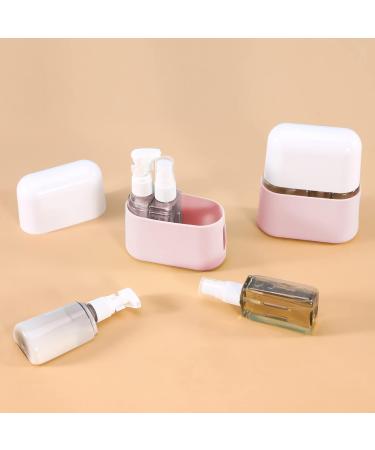 Buy Madenia Travel Bottles Set - 50ml Clear Air Travel Containers for Cosmetics - 4 Pcs with Labels & Storage Box - Pink | International Shipping Available - Buy Online on GoSupps.com