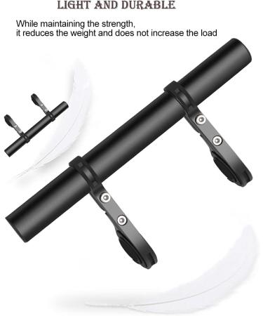 ZXIRANYUN Bicycle Handlebar Extender Rack - Aluminum Alloy Double Clamp Multi-Function Extension for Stopwatch & Lamp Bracket, Black - Buy Online on GoSupps.com