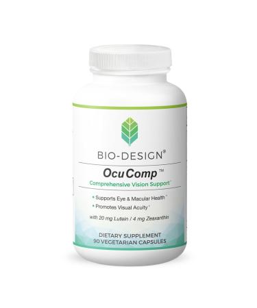 Bio-Design OcuComp - Comprehensive Vision Support Supplement - Promotes Vision Eye & Macular Health - with Vitamins Minerals & Antioxidants Including Quercetin Lutein & Zeaxanthin - 90 Capsules