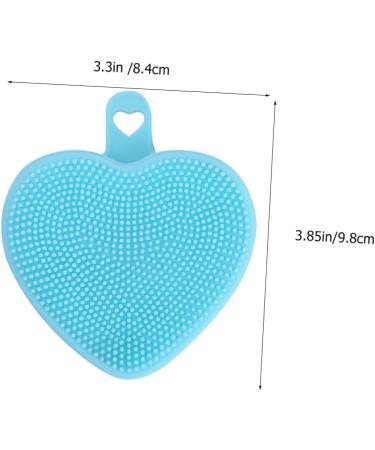 FRCOLOR heating heart shaped face brush manual Silicone face Cleansing Brush facial wash brush Body Silica gel Manual Exfoliating Brush pores scrub brush double sided 9.8x8.4cm - Buy Online on GoSupps.com
