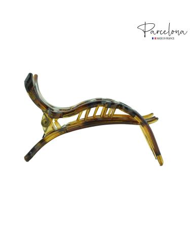 Parcelona Small Shell Slide Claw for Fine Hair | French Intricate Celluloid Side Slider Hair Updo - Buy Online on GoSupps.com