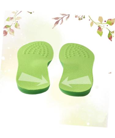 Reflexology Shoe Pads for Women & Men - Sports Correction Insoles for Foot Pain Relief & Arch Support | O Leg & Strephexopodia Fix | 22x7.5cm Green - Buy Online on GoSupps.com