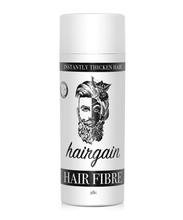 HAIRGAIN HAIR FIBRE for Thinning Hair Undetectable & Natural - 28g Bottle - Conceals Hair Loss Instantly - Hair Building Fibre Thickener & Topper for Fine Hair for Men & Women (Light Brown)
