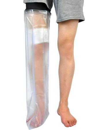 Lizusidtsy Waterproof Cast Cover Leg Adult Full Leg Shower Protector Watertight Protection for Foot Ankle Knee Wound - Buy Online on GoSupps.com
