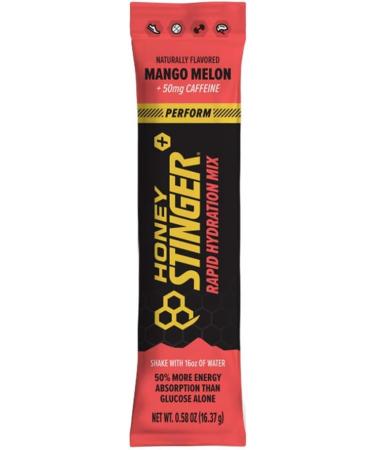 Honey Stinger Perform Rapid Hydration Powder - Mango Melon Electrolyte Multiplier for Exercise & Performance - Sports Nutrition 24 Packets - Buy Online on GoSupps.com