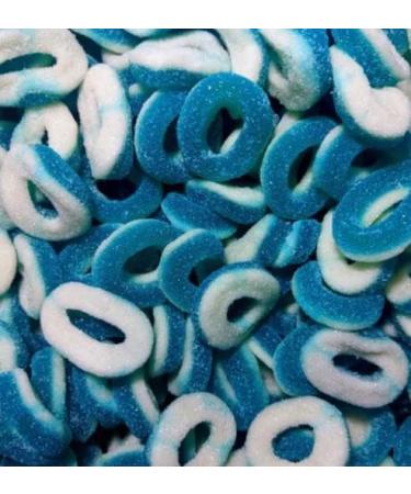 Sweets Blue Raspberry Fizzy Rings 1kg HALAL - Buy Online on GoSupps.com