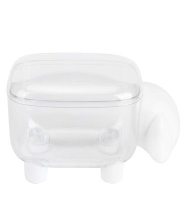 Cotton Swab Box Cute Cartoon Stationery Cotton Swab Makeup Cotton Storage Box Holder Organizer(White Sheep)
