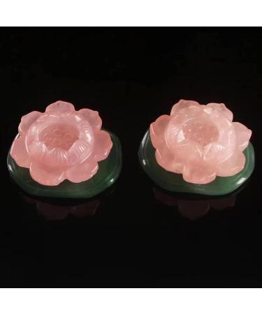 Natural Crystal Rough Crystal Lotus Flower Crystal Stone Natural Pink Rose Quartz Lotus with Crystal Ball Green Leaf Ornaments Handmade Crafts Decor 1pc QINTINYIN 1pc Rose Quartz - Buy Online on GoSupps.com